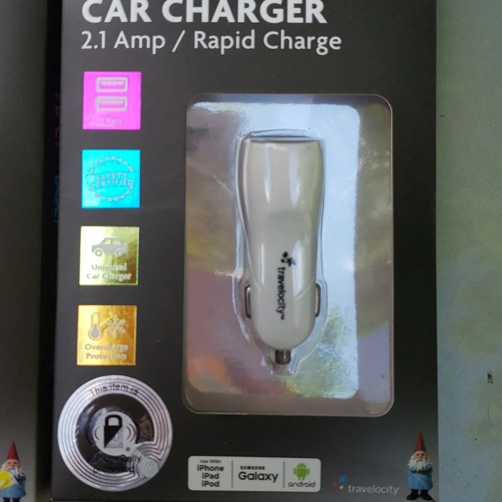 3 for $20 Travelocity Dual 2 port Car charger 2.1 amp Rapid Charge New